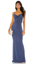 Sexy Cowl Back Maxi Dress