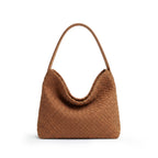 Margaret Woven Tote Bag In Brown