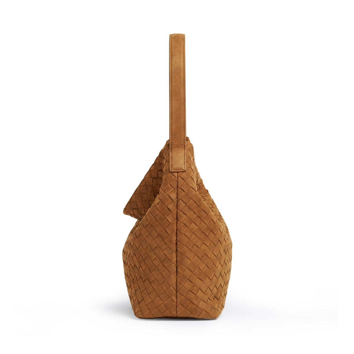 Margaret Woven Tote Bag In Brown