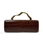 Eloura Croc-Effect Top Handle Bag In Coffee