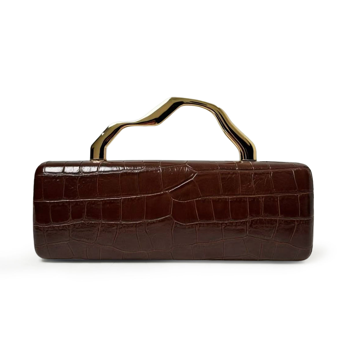 Eloura Croc-Effect Top Handle Bag In Coffee