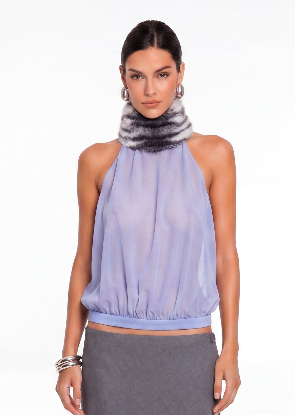 Calissa Halterneck Sheer Top