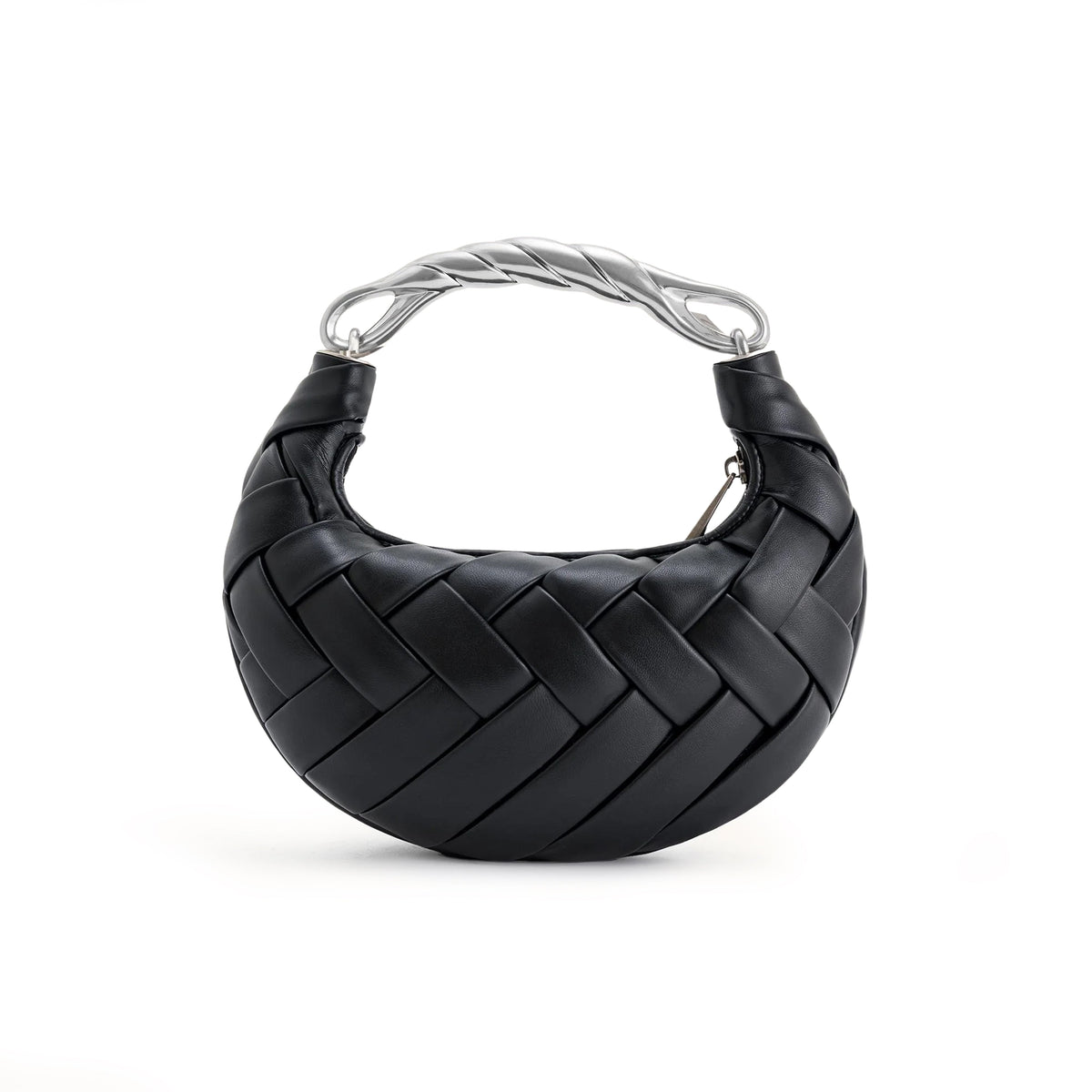 Elida Weave Handbag In Black