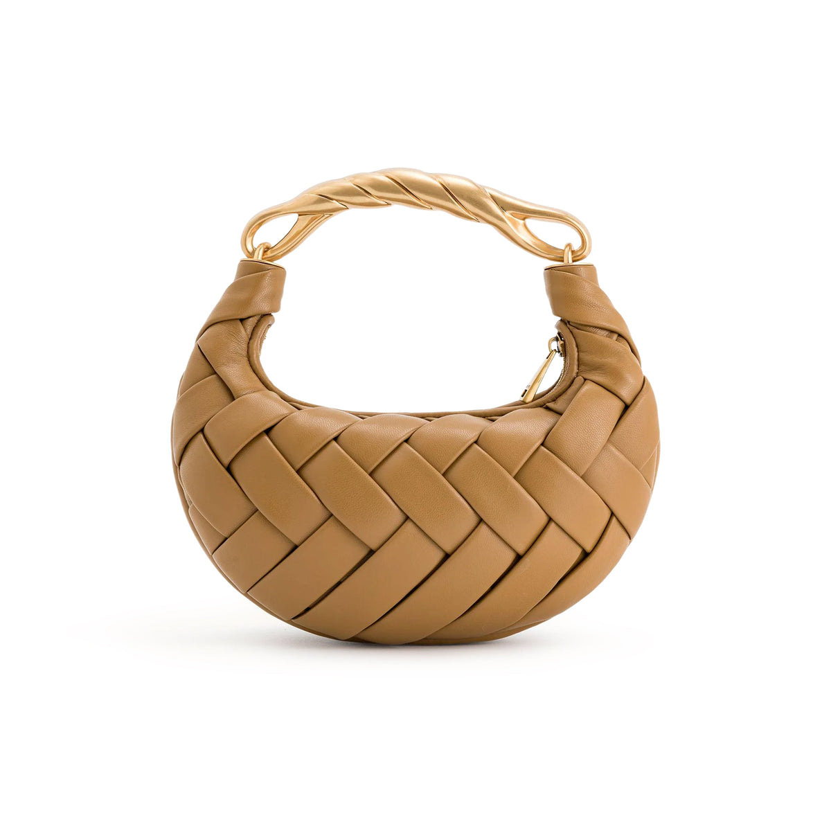 Elida Weave Handbag In Brown