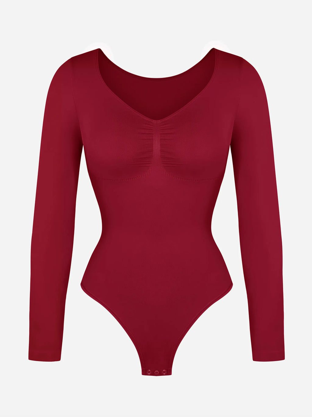 Seamless Long Sleeve Tummy Control Thong Bodysuit