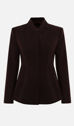 Fitted Jacket With High Collar & Maxi Pants