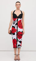 Floral Jacquard Knit Midi Dress