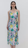 Flower Print Slip Midi Dress