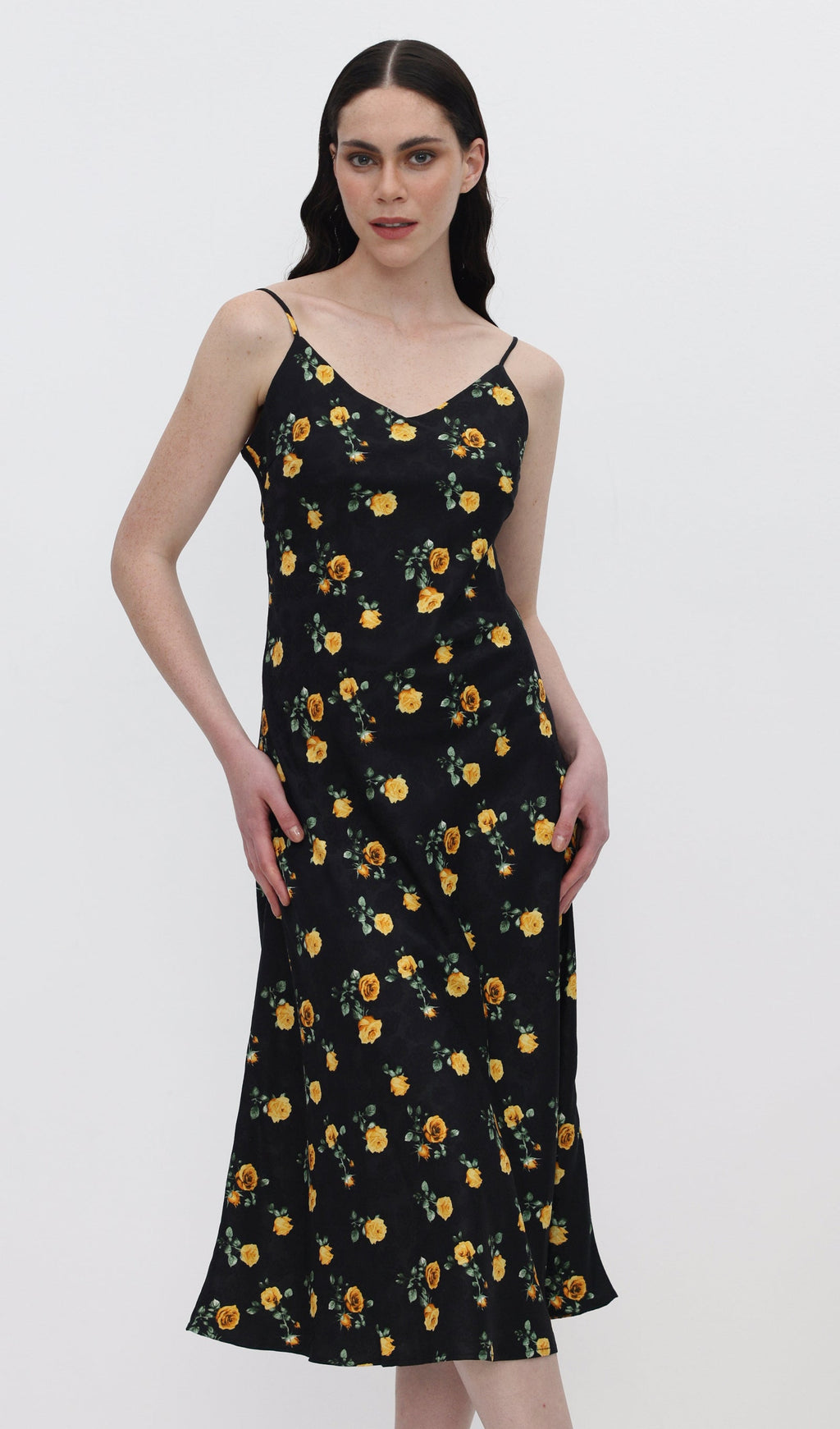 Flower Slip Midi Dress