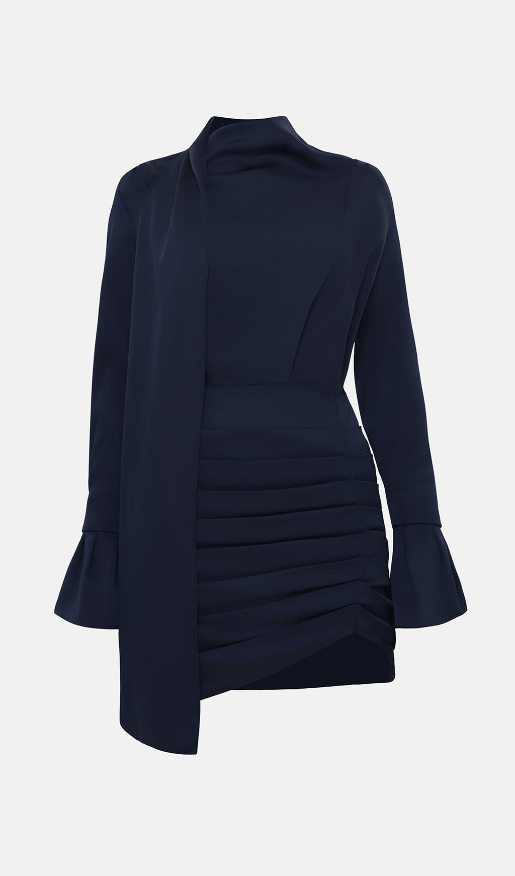 Flowing Mini Dress With Scarf