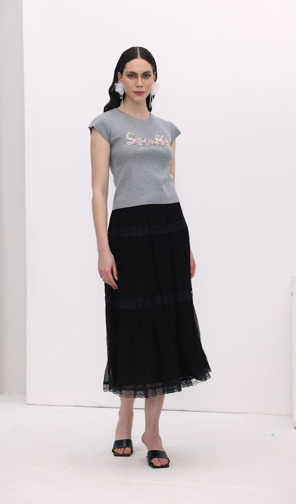 Lettering Knitted Top