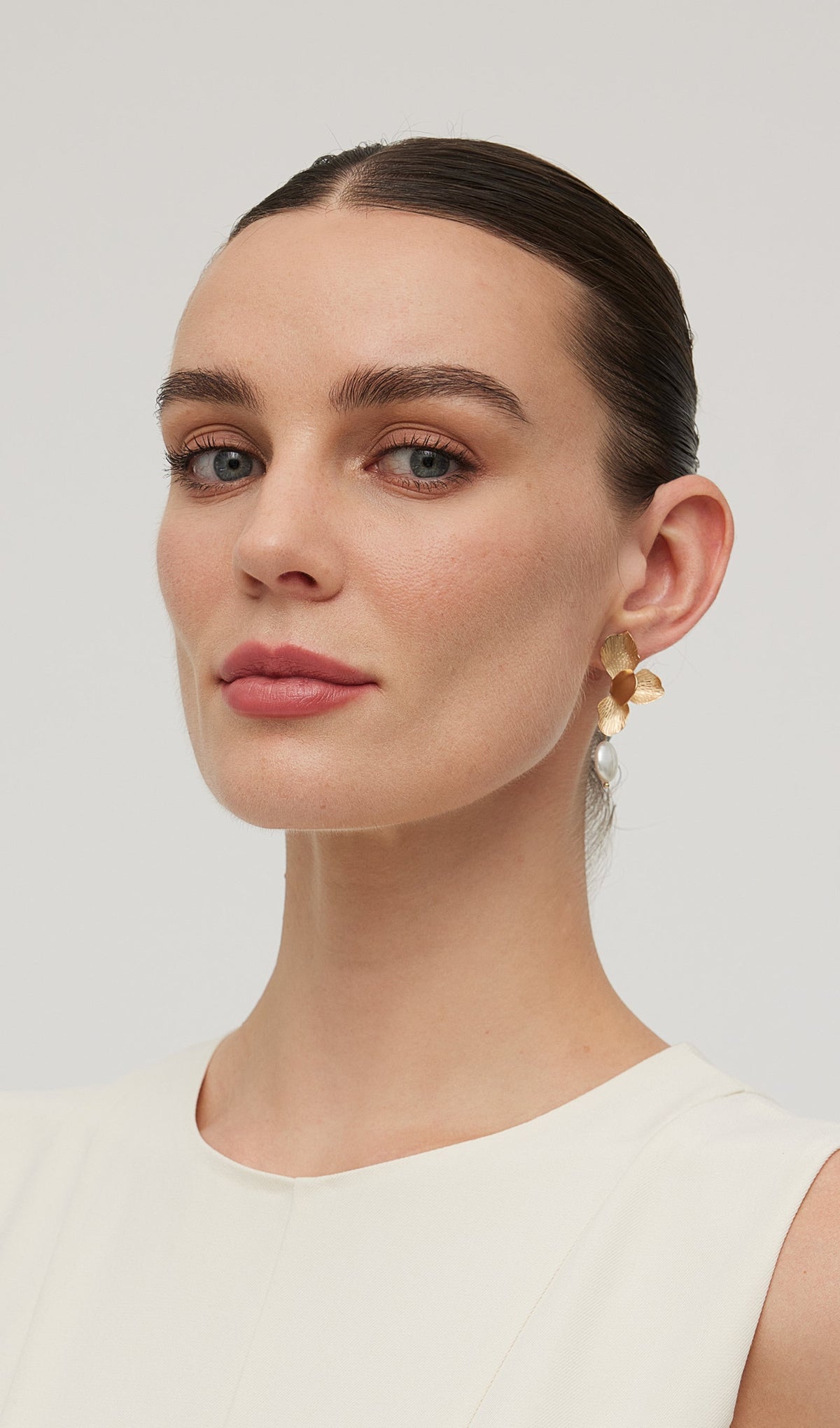 Gold Flower Earrings