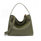 Margaret Woven Tote Bag In Green