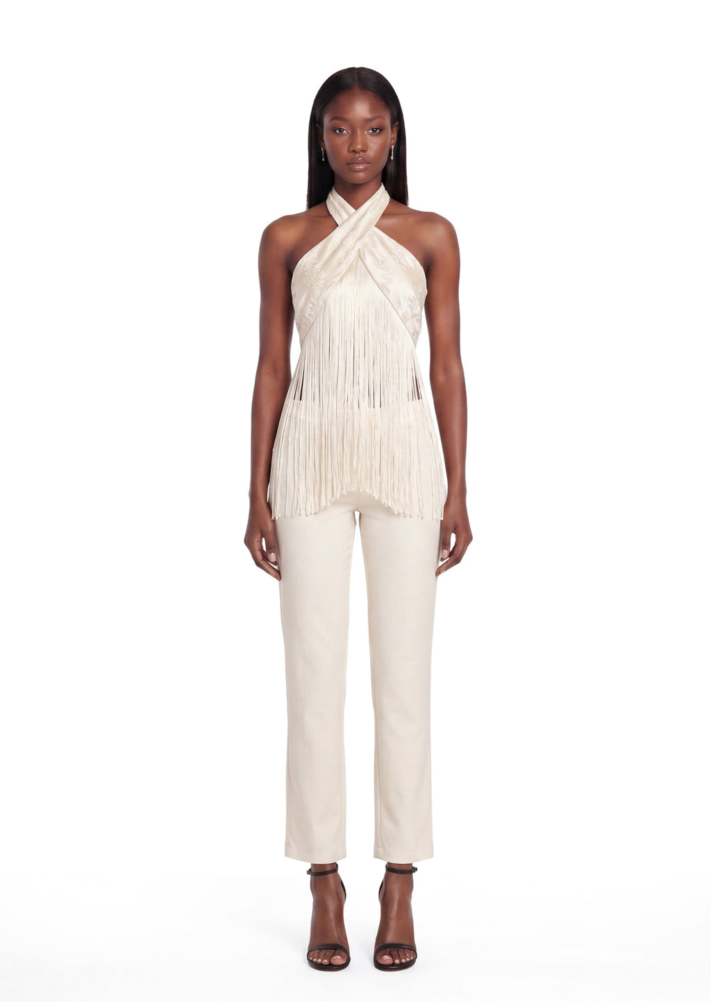 Iakopa Halter-Neck Tassel Top