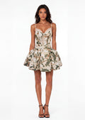 Kori Flower Sequined Mini Dress