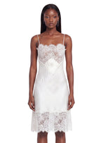 Icnoyotl Satin Lace Slip Dress