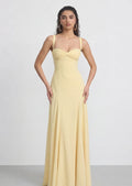 Irie Lace Up Maxi Dress In lemon