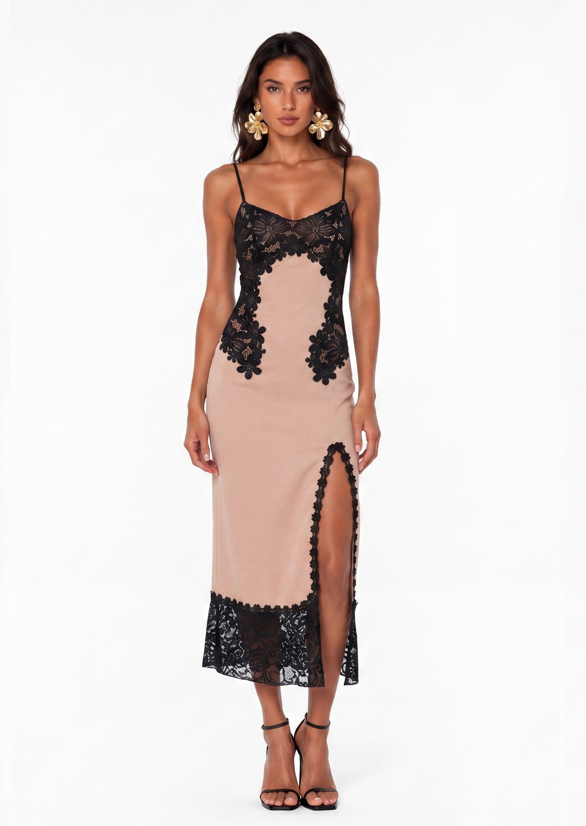 Kinsley Bodycon Lace Midi Dress