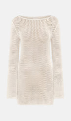 Knitted Mini Dress With Long Sleeves