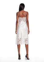 Icnoyotl Satin Lace Slip Dress