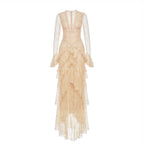 Salome Lace Tiered Maxi Dress