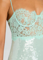 Alixandra Mini Dress With Sheer Lace Bustier
