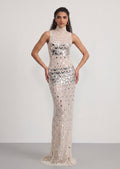 Colette High Neck Lace Maxi Dress In White