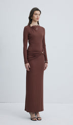 Jersey Seductive Fitted Maxi Dress
