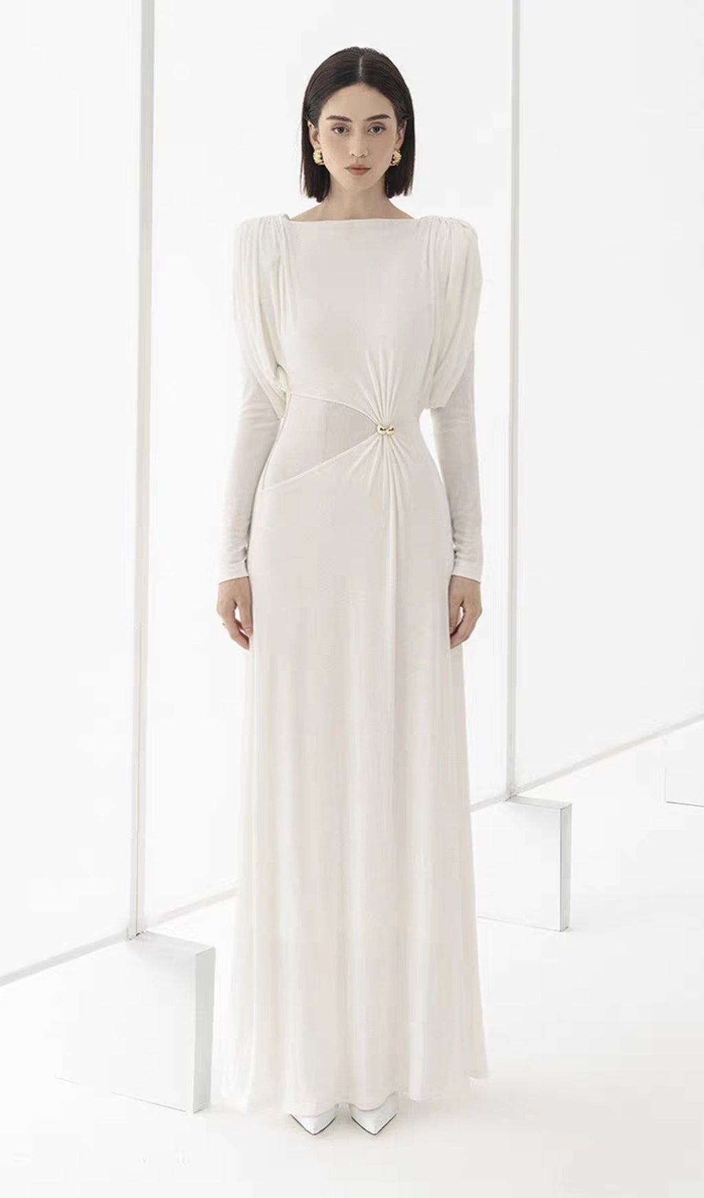 Metallic Decor Maxi Dress
