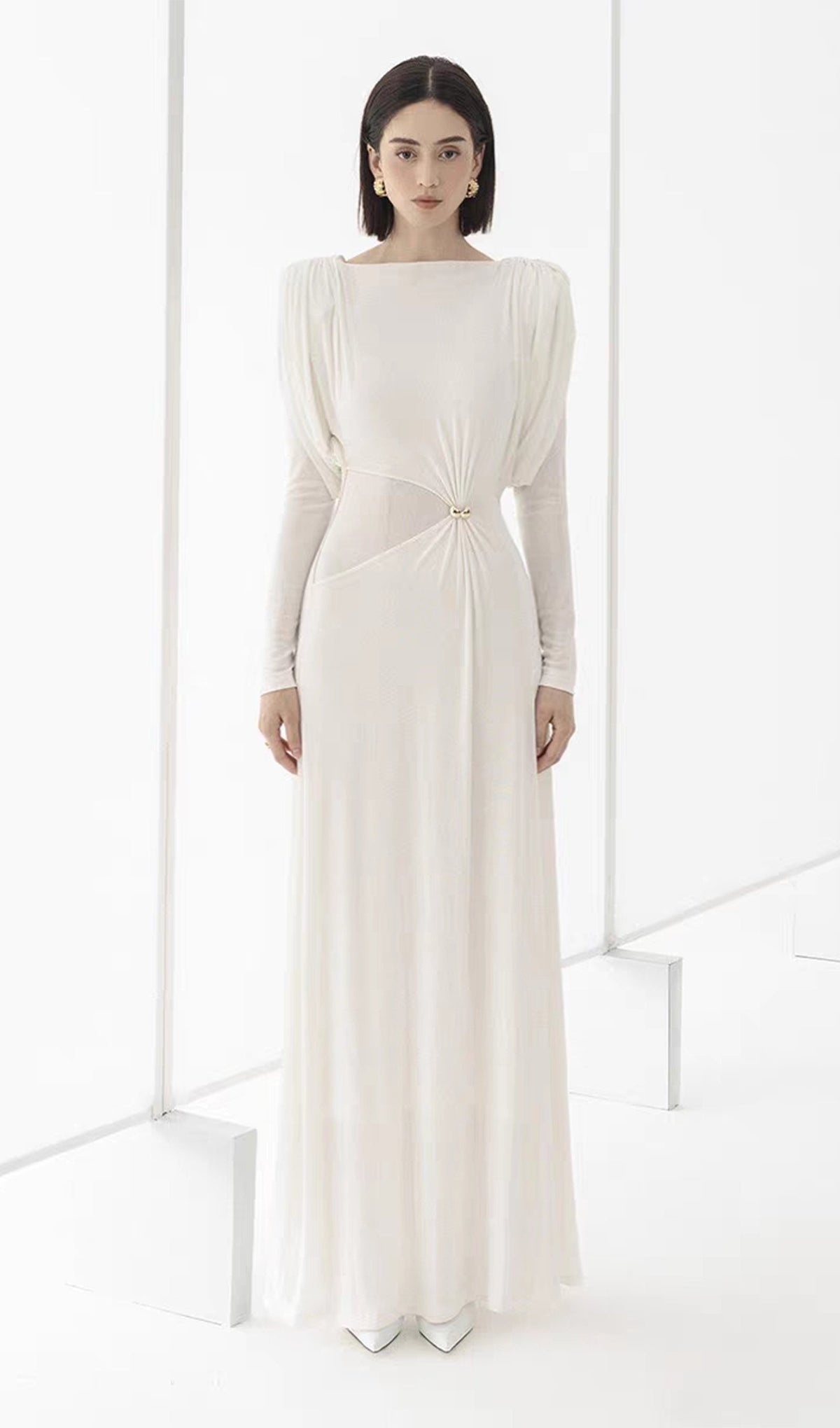 Metallic Decor Maxi Dress