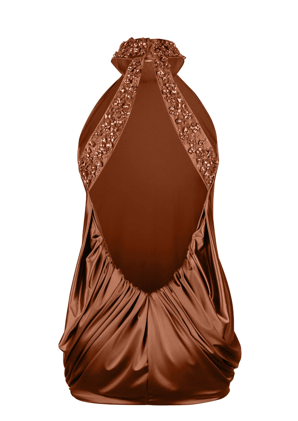 Çagatay Halter Neck Backless Mini Dress