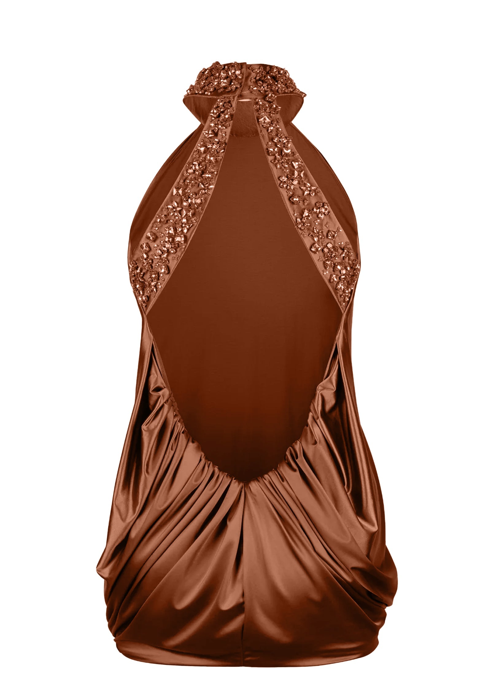 Çagatay Halter Neck Backless Mini Dress