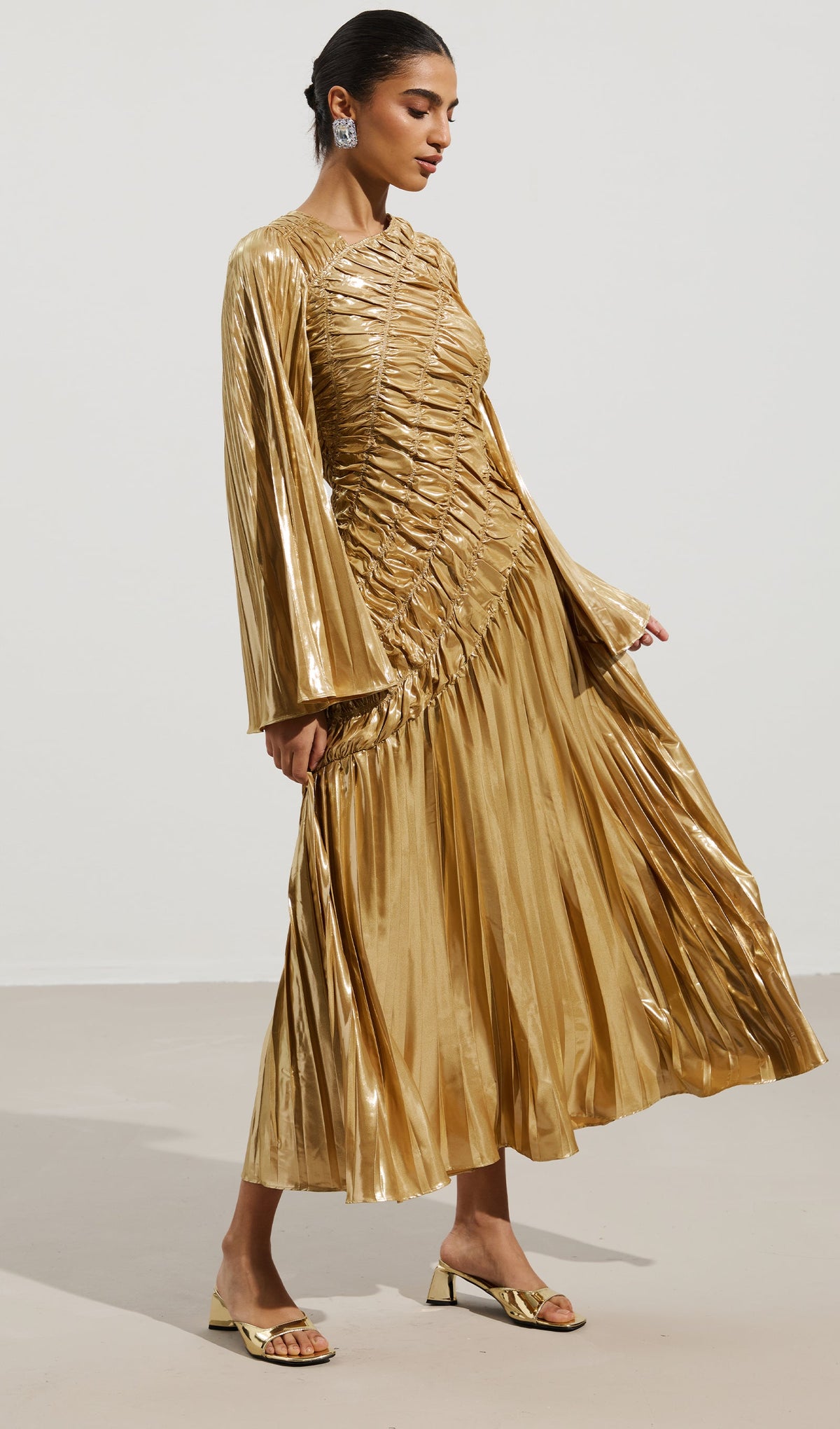 Metallic Maxi Dress