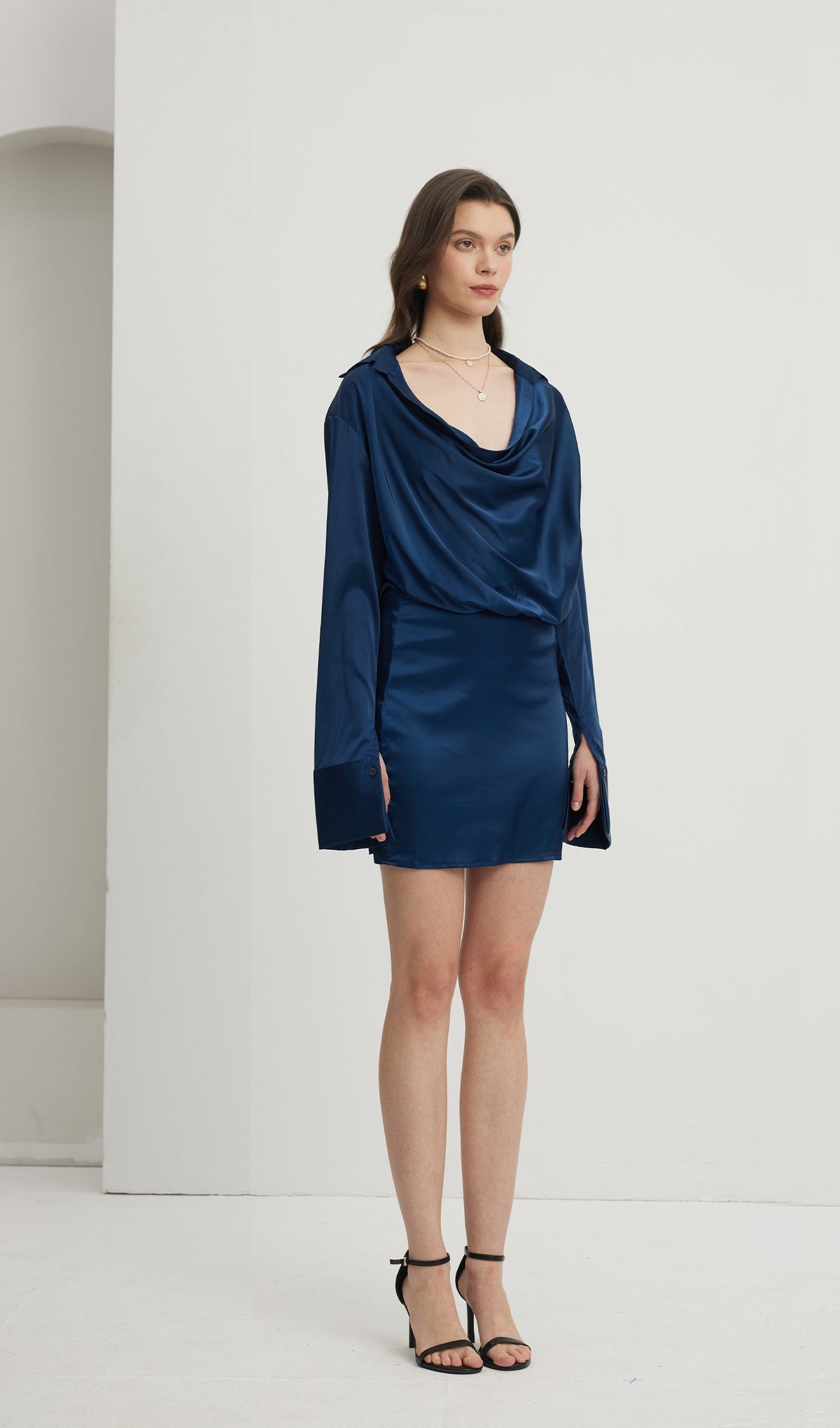 Cowl Neck  Mini Dress