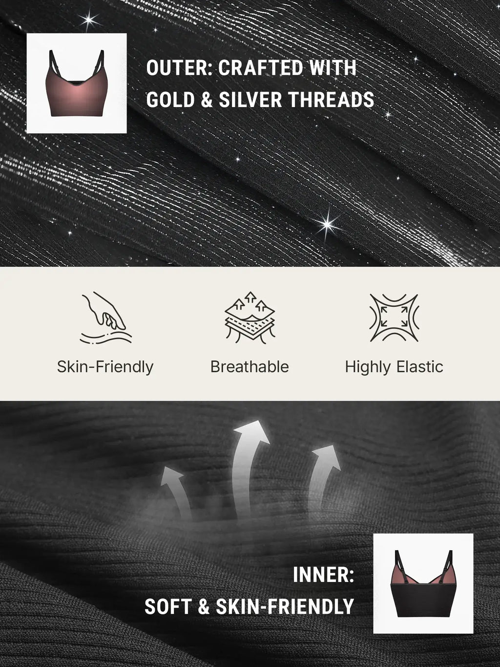 Invisible Shimmer Wireless Comfort Bra & Panty