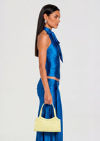 Jett Self-Tied Bow Top And Ruffle Midi Skirt Set