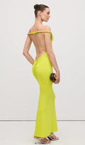 Open Back Pleated Fitted Maxi Dress