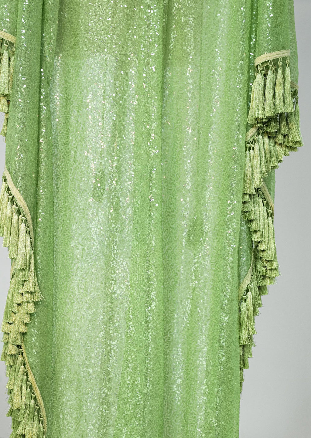 Kagami Knitted sequined tassel maxi dress