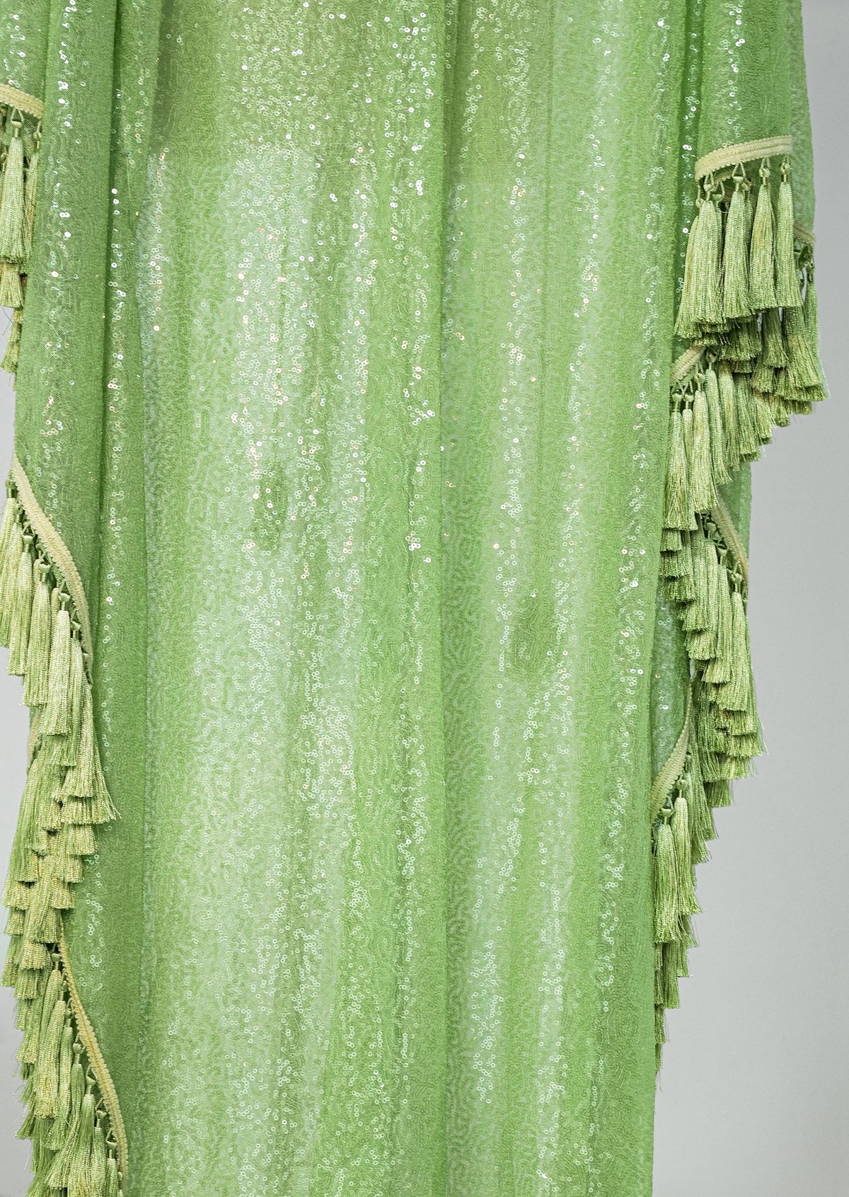 Kagami Knitted sequined tassel maxi dress