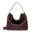 Margaret Woven Tote Bag In Grape Purple
