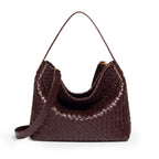 Margaret Woven Tote Bag In Grape Purple