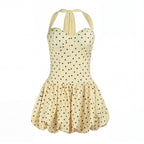 Rosita Halter Bubble Hem Mini Dress