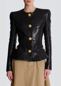 Peplum Leather Jacket