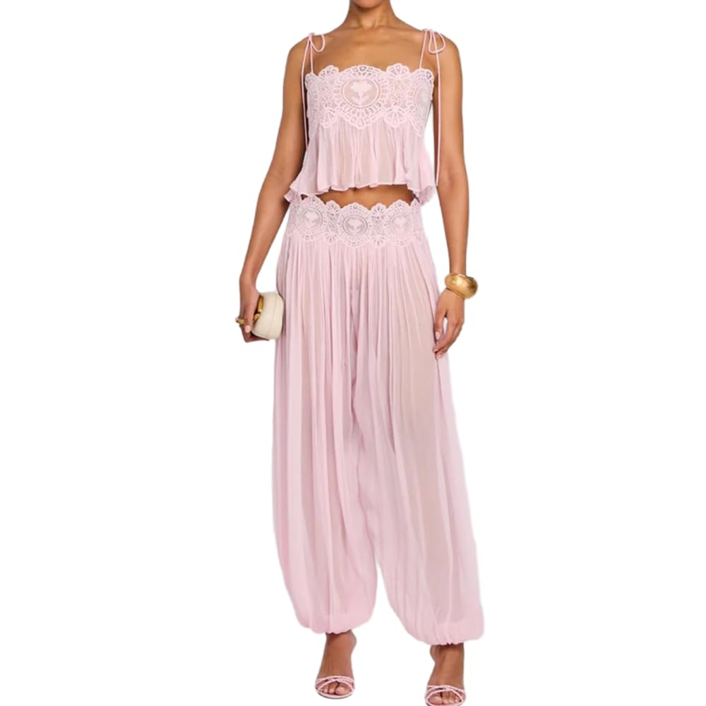 ( 60% OFF Final Week ) Luenie Chiffon Top & Pant Two Piece Set - 8 colors