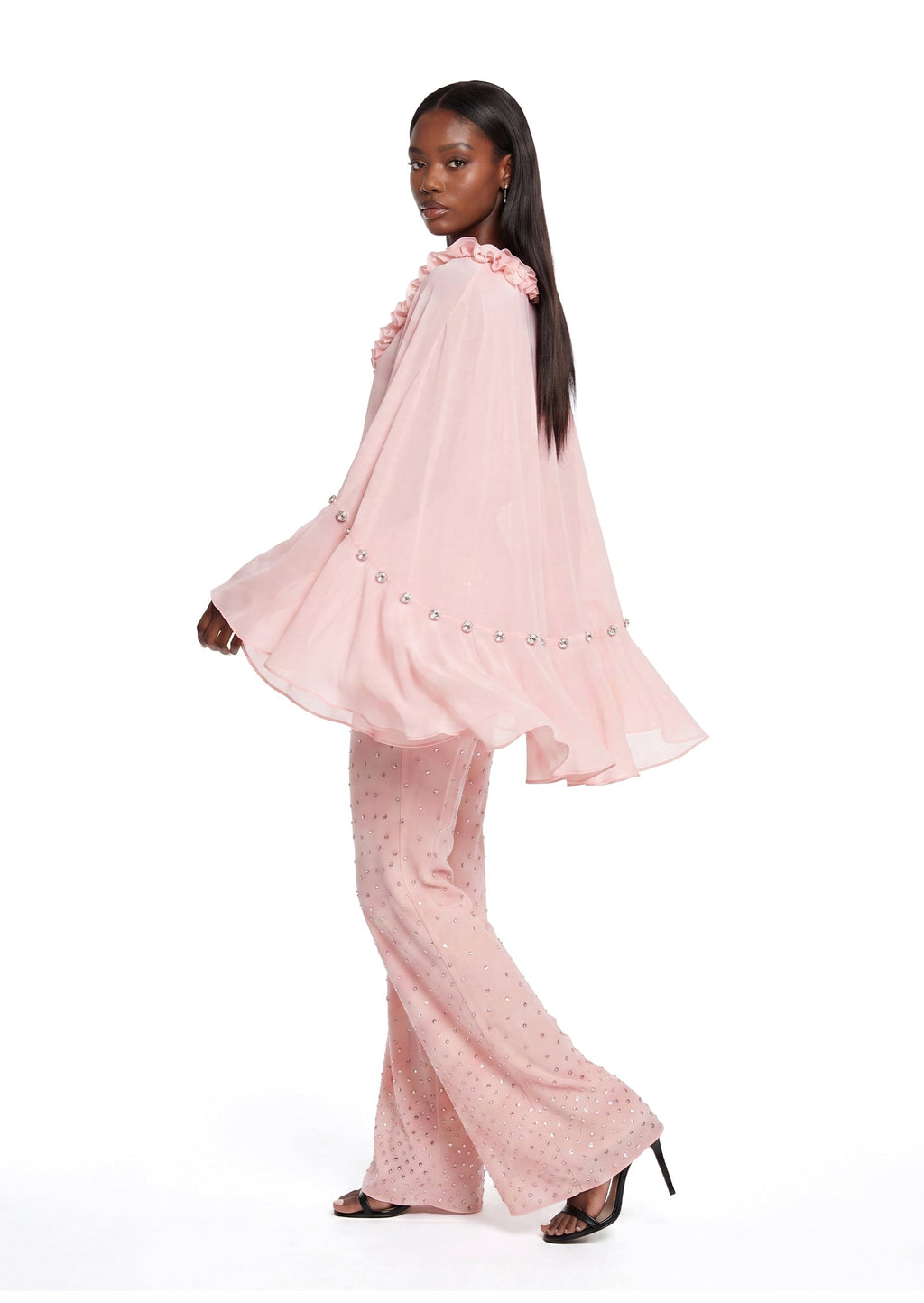 Bahula Ruffle Two Piece Set In Pink