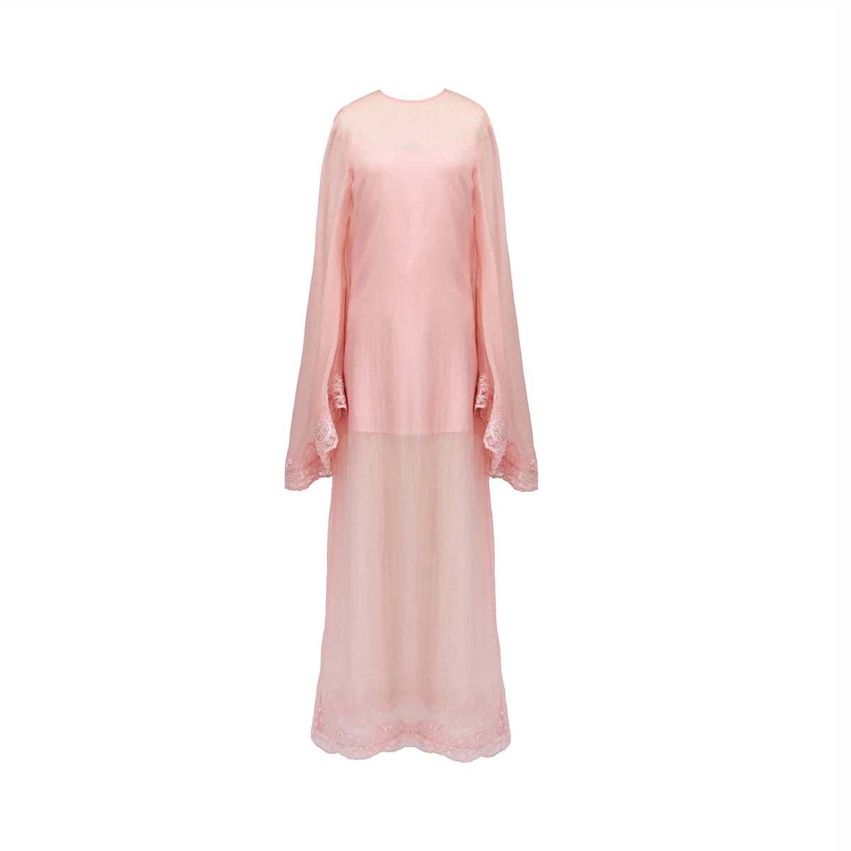 Zaci Organza Maxi Skirt Two Piece Set In Pink