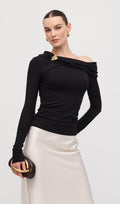 Pleated Off Shoulder Top