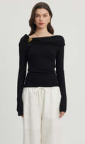 Pleated Off Shoulder Top