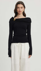 Pleated Off Shoulder Top