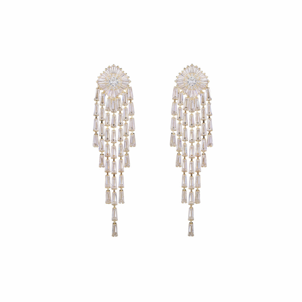 Crystal Tassel Earrings